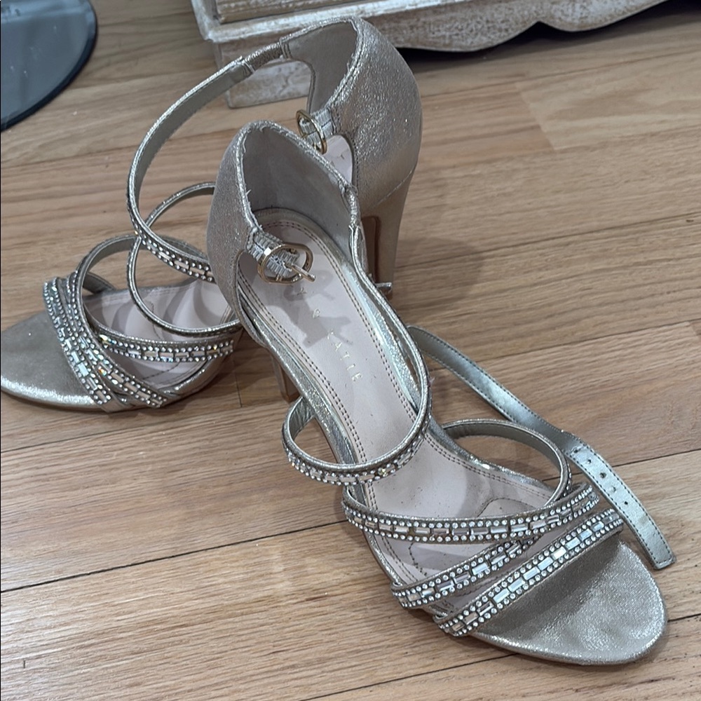Elegant silver Strappy Heels